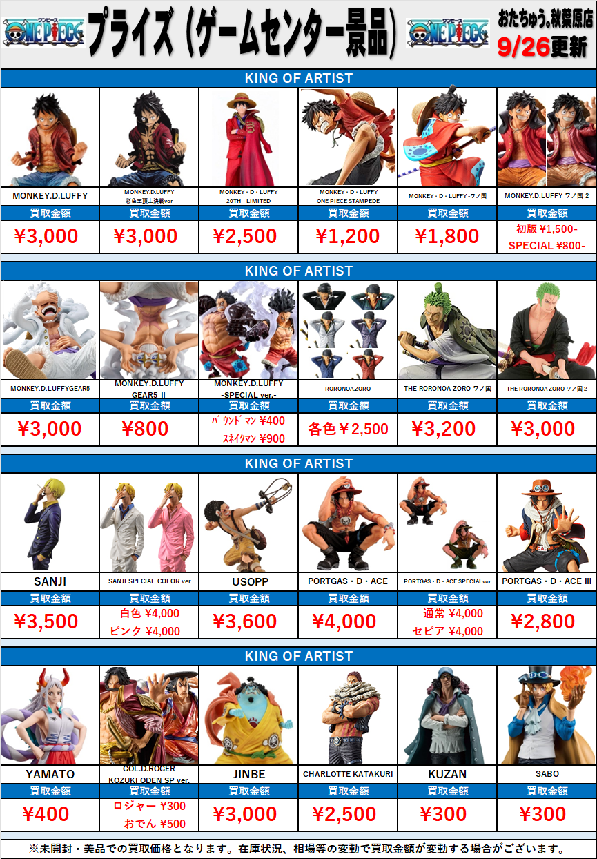 超限定値下げSMSP ワンピース D賞 セット売り　半券つき　プライズおまけ付き 楽天市場】一番くじ ワンピース SUPER MASTER SMSP エース 04 D