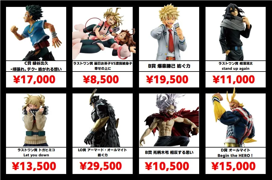 秋葉原【僕のヒーローアカデミア/ヒロアカ-一番くじフィギュア】買取