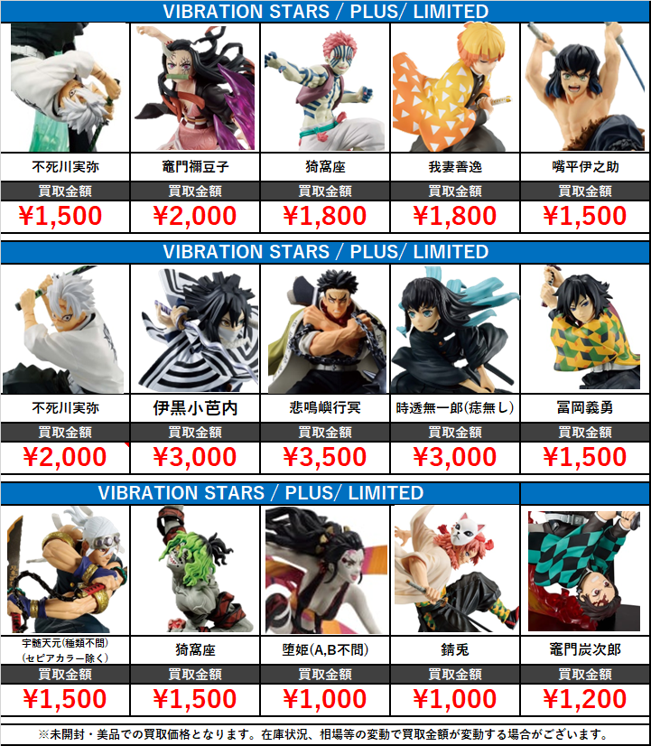 プライズ景品 まとめ売り17点 鬼滅の刃 プライズ(ゲームセンター景品)買取金額 全国対応の宅配