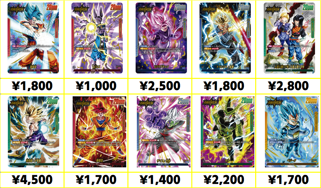 ベジット スーパーパラレル SCR ドラゴンボールFW 烈火の闘気 PSA10