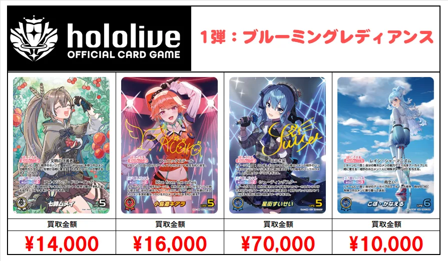 ホロカ】ホロライブカード買取価格表｜おたちゅう。秋葉原5号店GO!GO