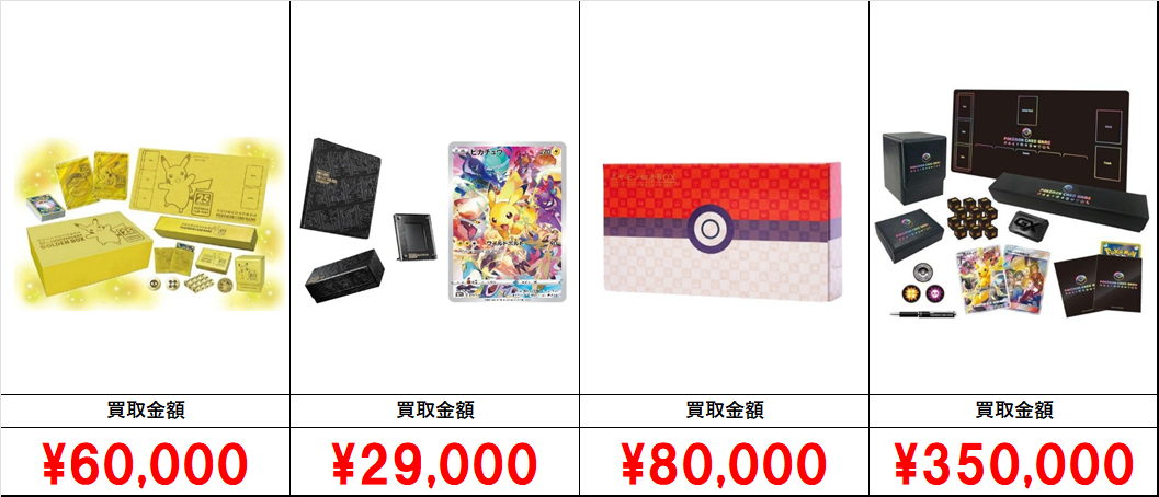ポケカ【未開封ボックス(BOX)】買取価格表/全国対応の宅配買取 ポケカ【未開封ボックス(BOX)】買取価格表/全国対応の宅配買取