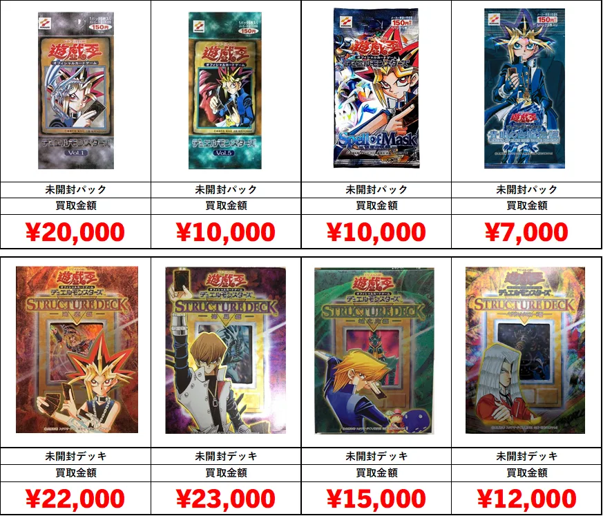 遊戯王】未開封パック・BOX 買取リスト□全国対応の宅配買取！ - お