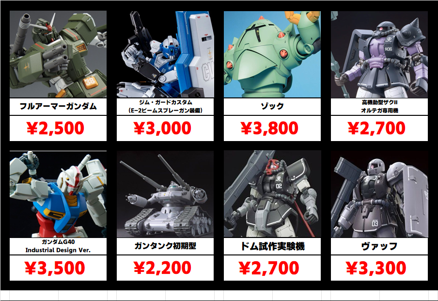 秋葉原【ガンダム専門店】ガンプラ買取価格 全国対応の宅配買取