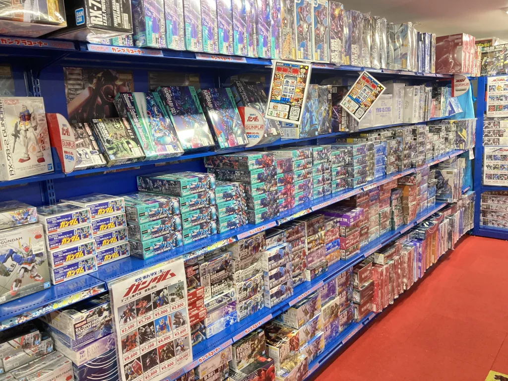店内のガンプラ