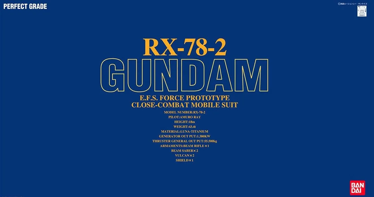 PG RX-78-2 ガンダムのプラモデルのパッケージ
