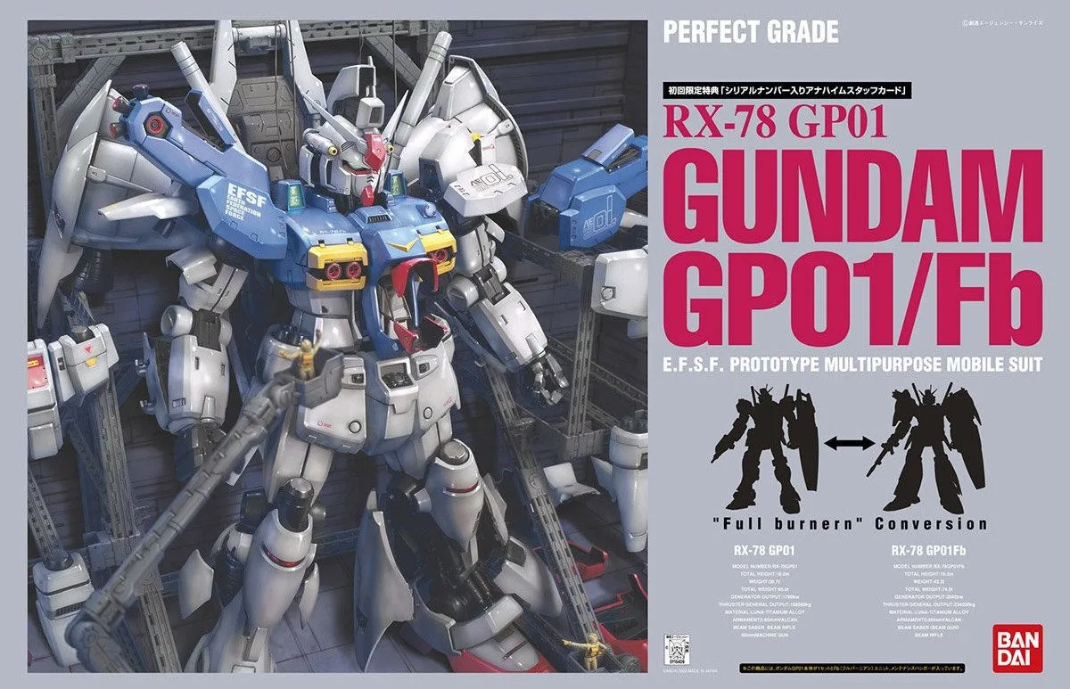 PG ガンダムGP01/Fbのプラモデルのパッケージ