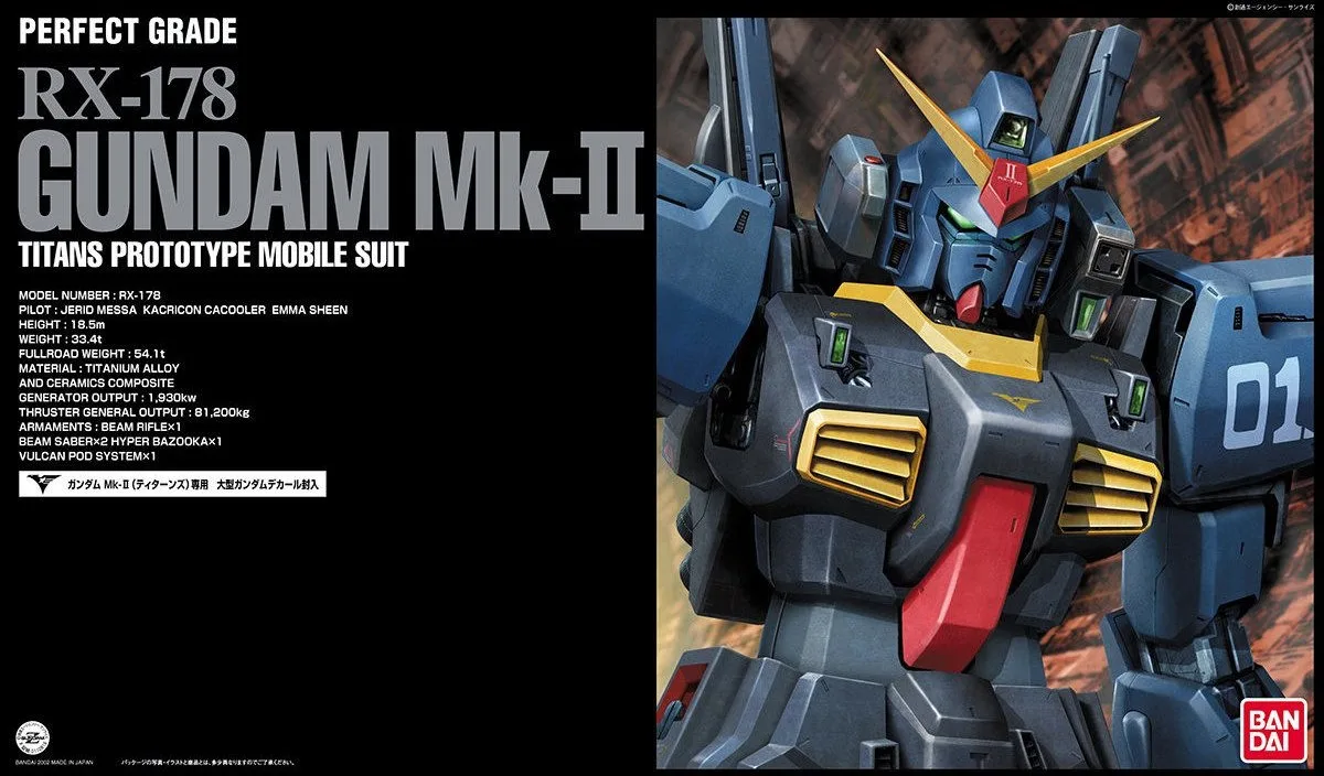PG ガンダムMk-Ⅱ (ティターンズカラー)のプラモデルのパッケージ