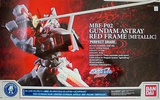 PG ガンダムアストレイ レッドフレーム [メタリック] 【ガンダムベース限定】のプラモデルのパッケージ