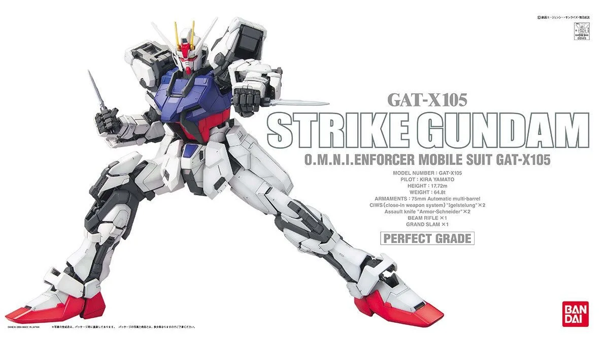 PG ストライクガンダムのプラモデルのパッケージ