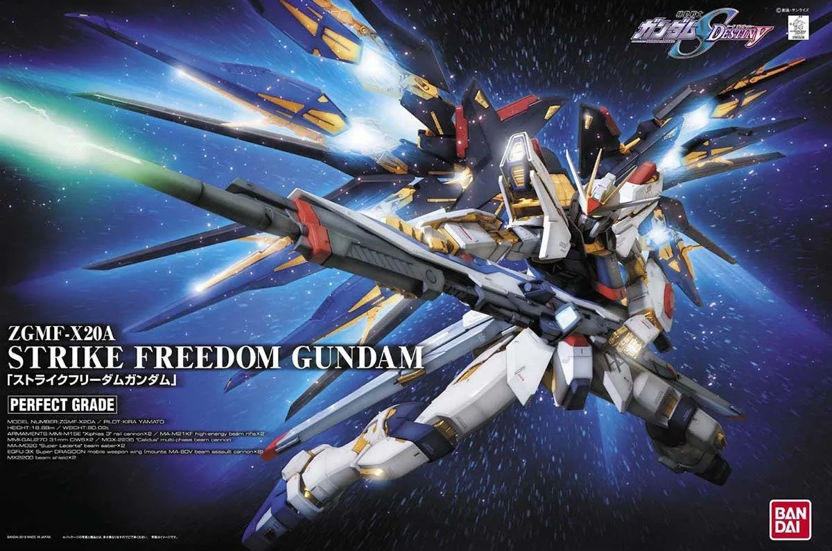 PG ストライクフリーダムガンダムのプラモデルのパッケージ