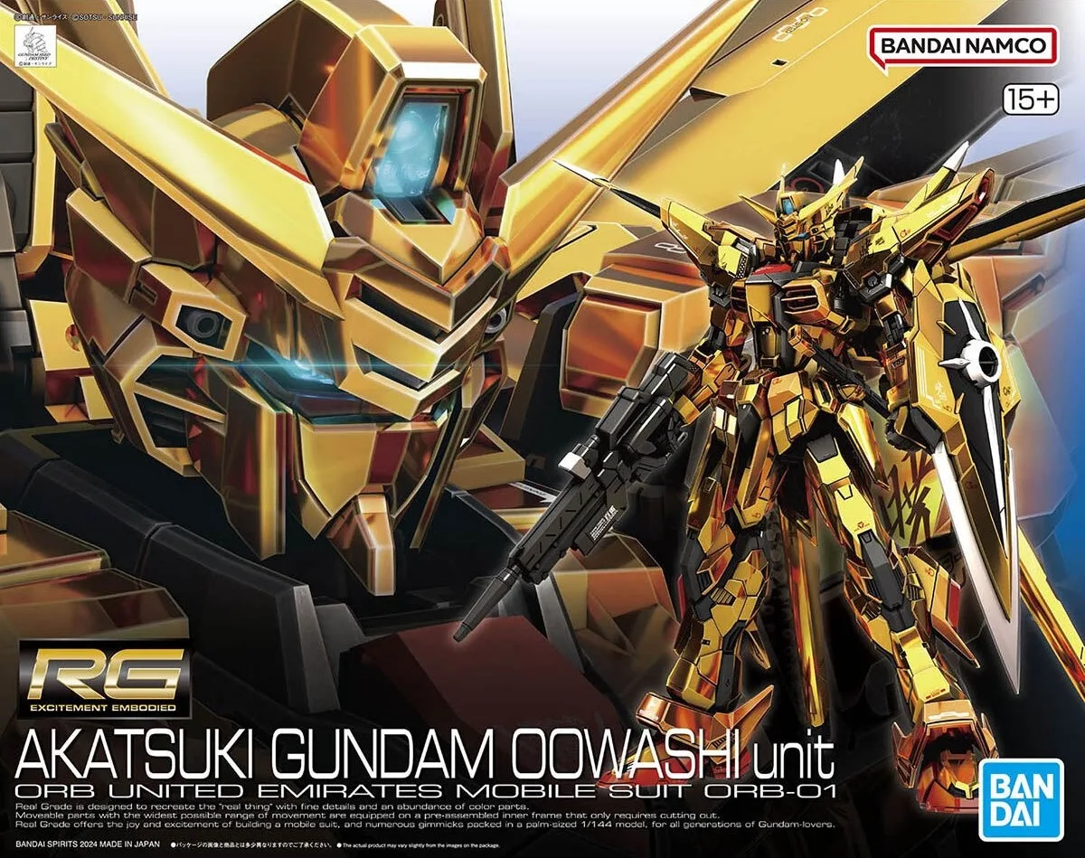 RG アカツキガンダムのプラモデルのパッケージ