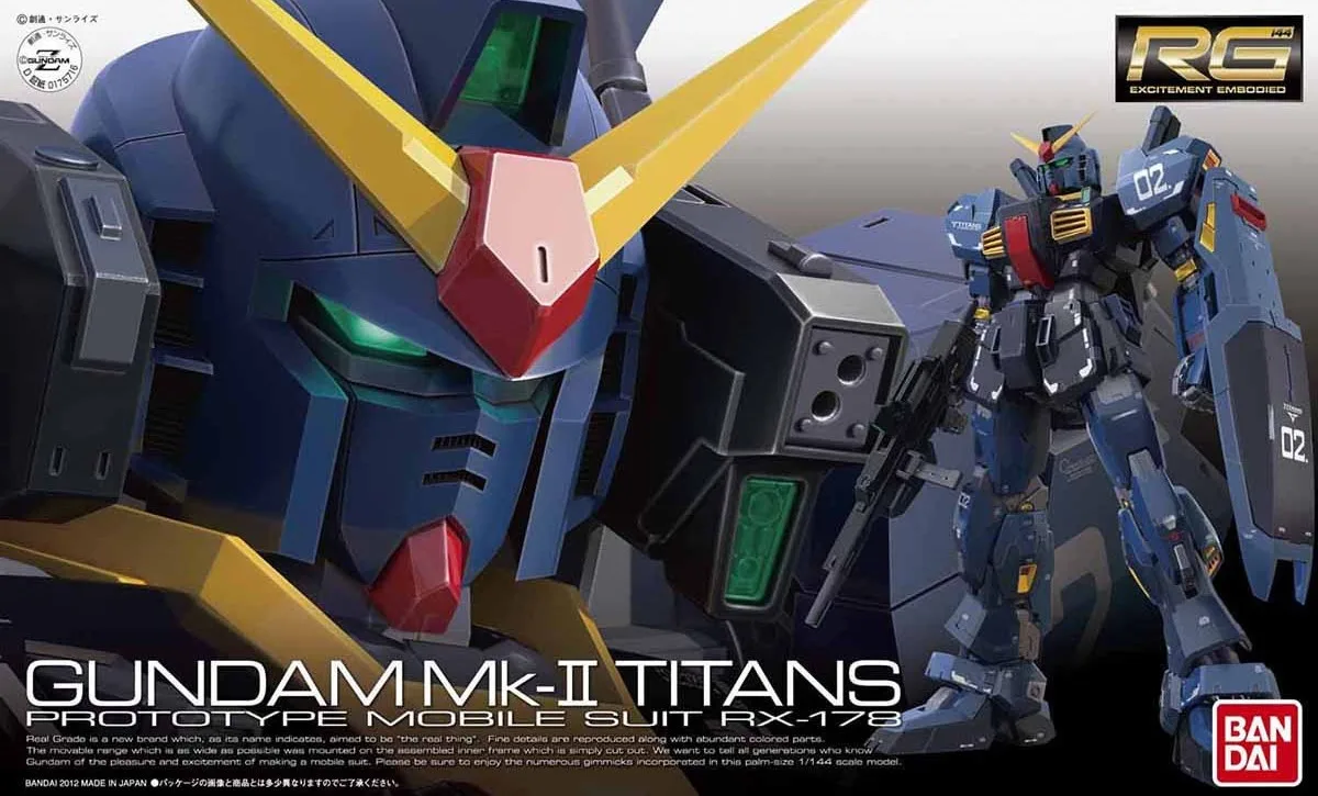 RG ガンダムMk-Ⅱ(ティターンズ)のプラモデルのパッケージ