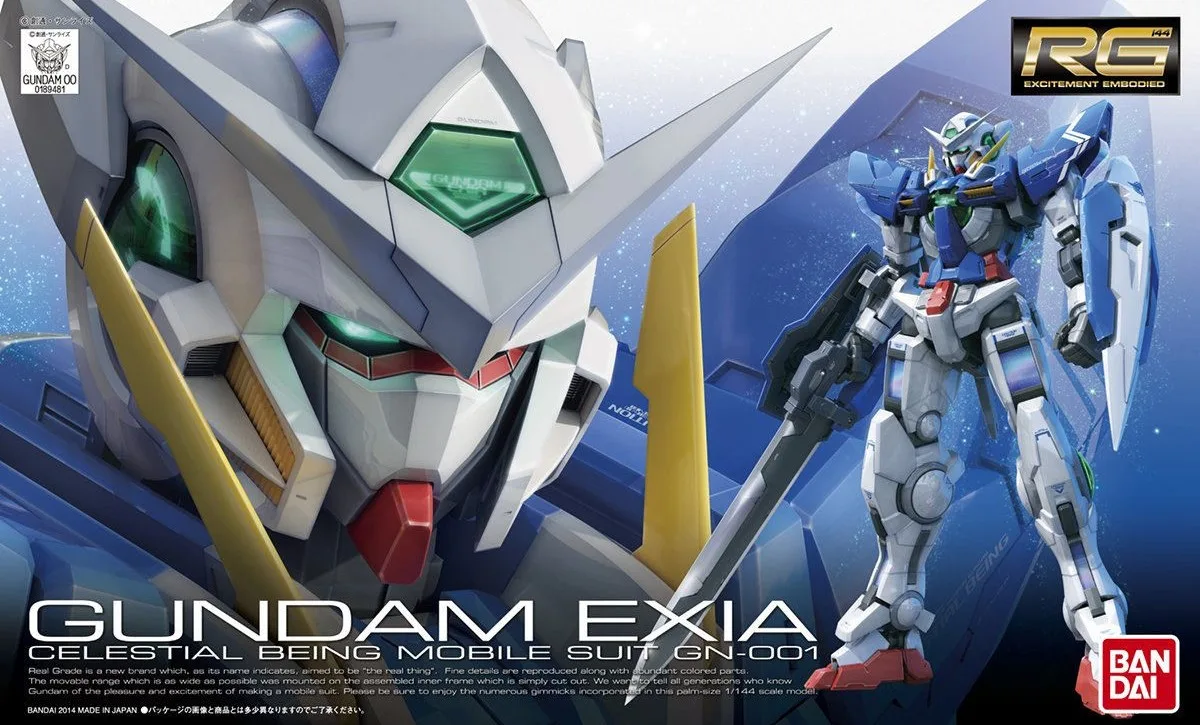 RG ガンダムエクシアのプラモデルのパッケージ