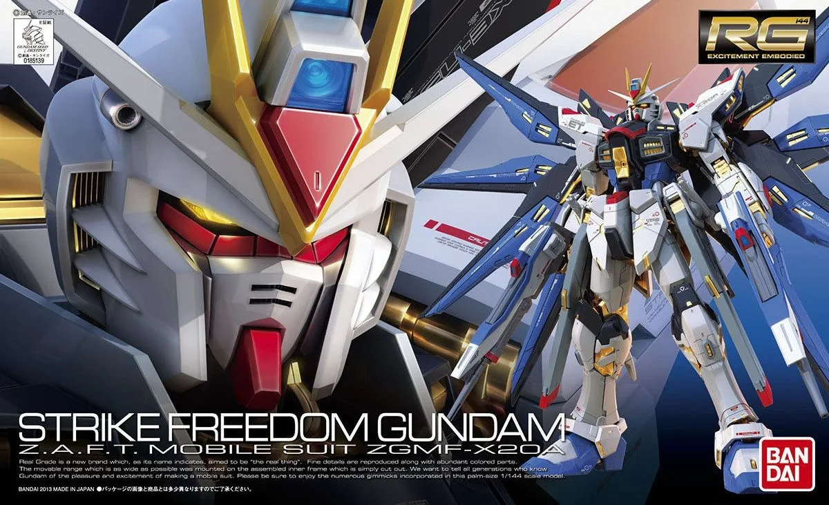 RG ストライクフリーダムガンダムのプラモデルのパッケージ