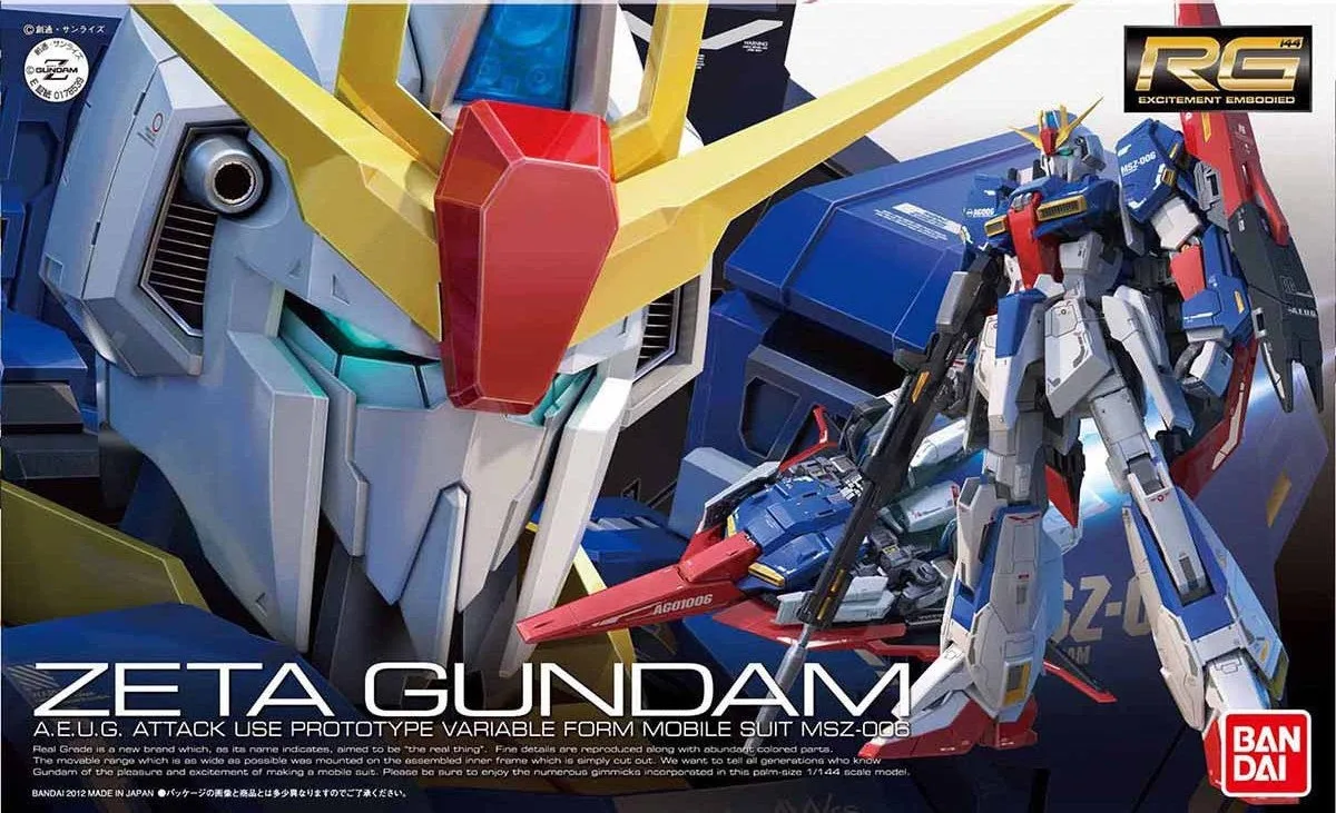 RG ゼータガンダムのプラモデルのパッケージ