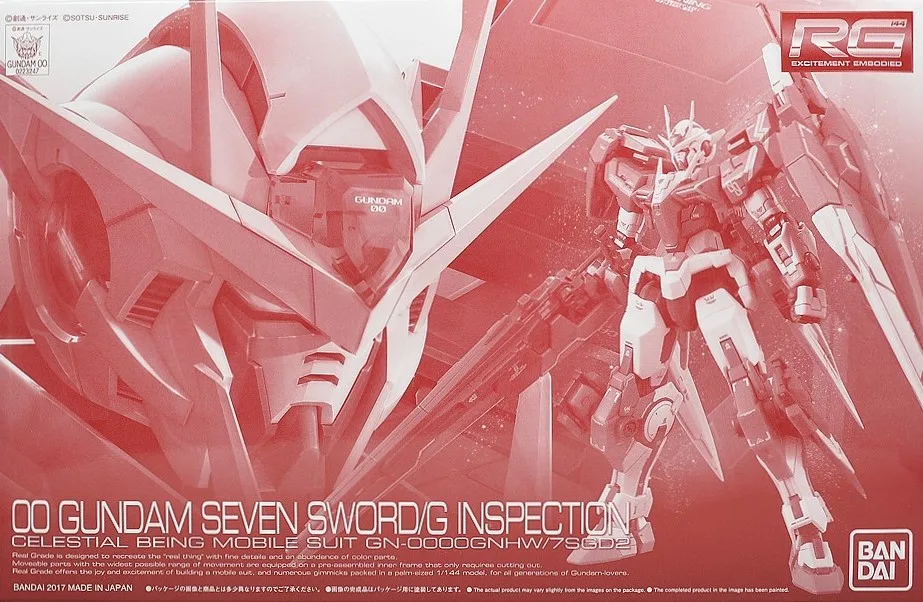 RG ダブルオーガンダム セブンソード/G インスペクション 【プレミアムバンダイ限定】のプラモデルのパッケージ