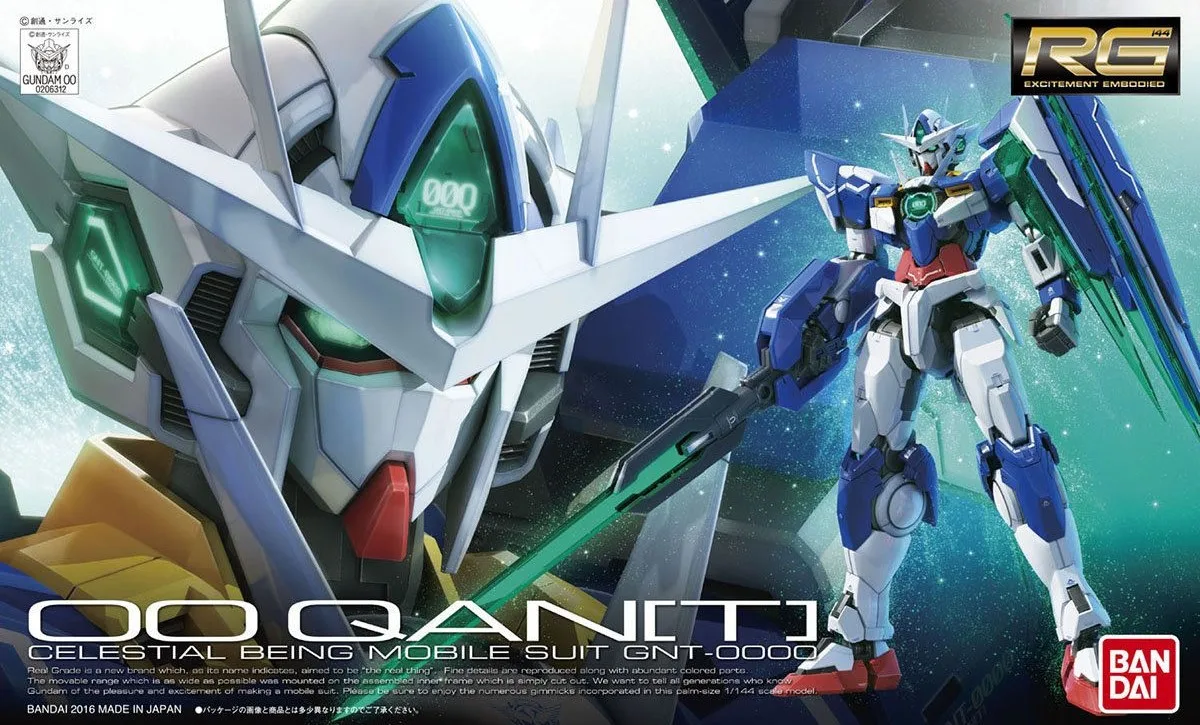 RG ダブルオークアンタのプラモデルのパッケージ