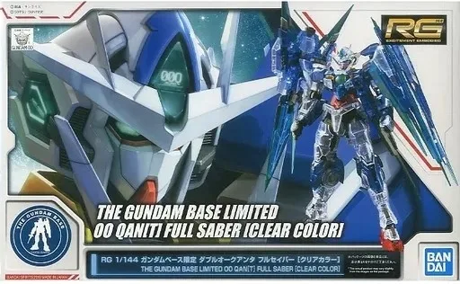 RG ダブルオークアンタフルセイバー [クリアカラー]のプラモデルのパッケージ