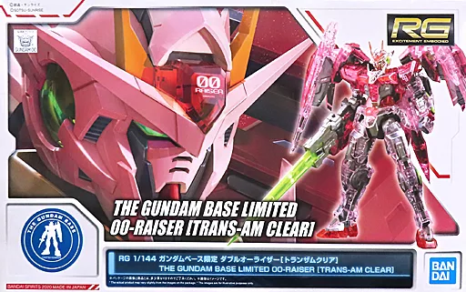 RG ダブルオーライザー [トランザムクリア] (ガンダムベース)のプラモデルのパッケージ