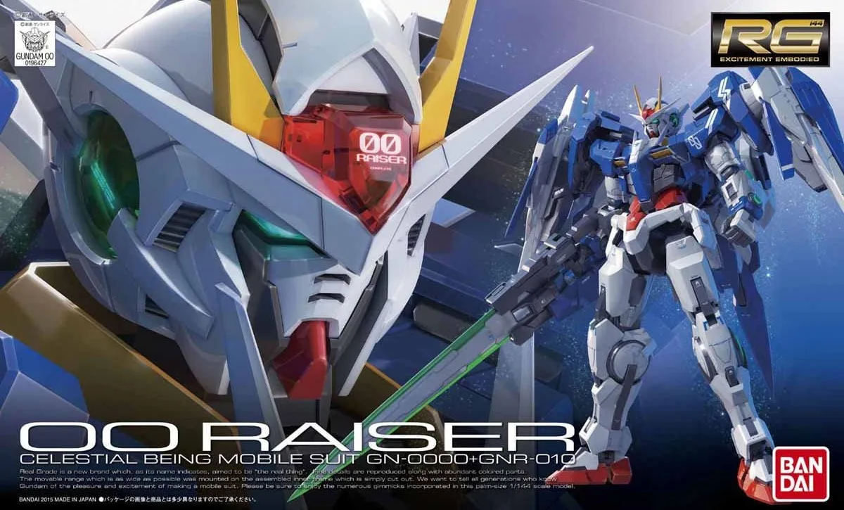 RG ダブルオーライザーのプラモデルのパッケージ