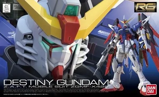 RG デスティニーガンダムのプラモデルのパッケージ