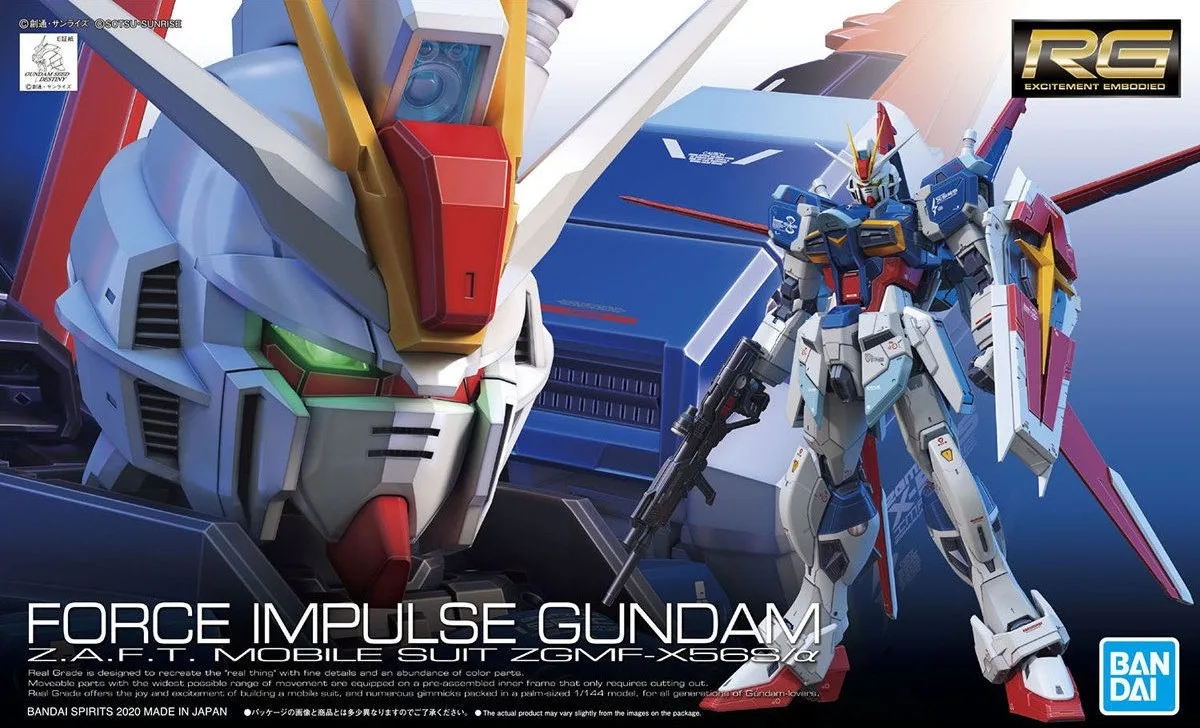 RG フォースインパルスガンダムのプラモデルのパッケージ