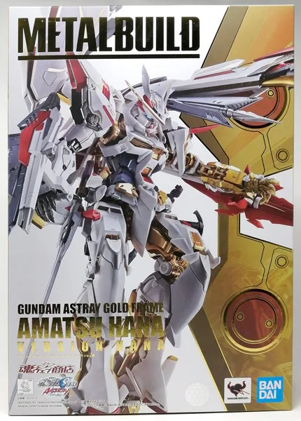 ガンダム アストレイ ゴールドフレーム  天ハナ バージョン華のメタルビルドのパッケージ