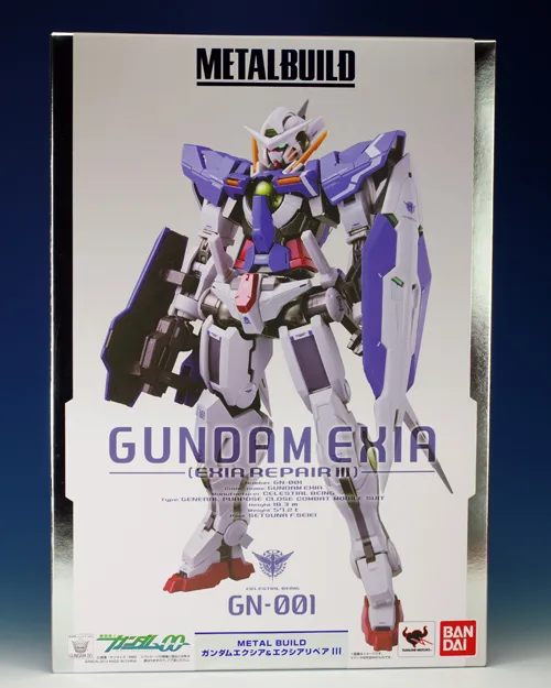ガンダムエクシア＆エクシアリペアⅢのメタルビルドのパッケージ