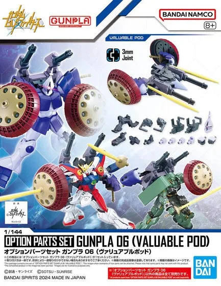HG オプションパーツセット ガンプラ 06 ヴァリュアブルポッドのプラモデルのパッケージ