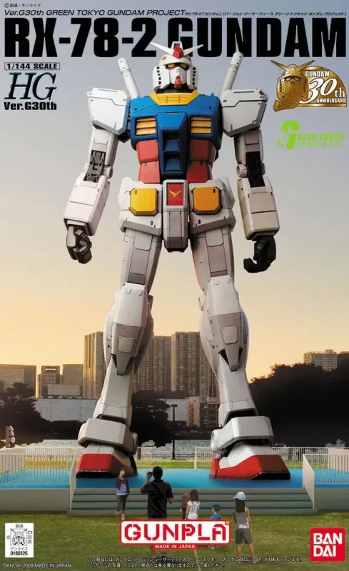 HG ガンダム RX-78-2 Ver.G30th GREEN TOKYO GUNDAM PROJECTのプラモデルのパッケージ