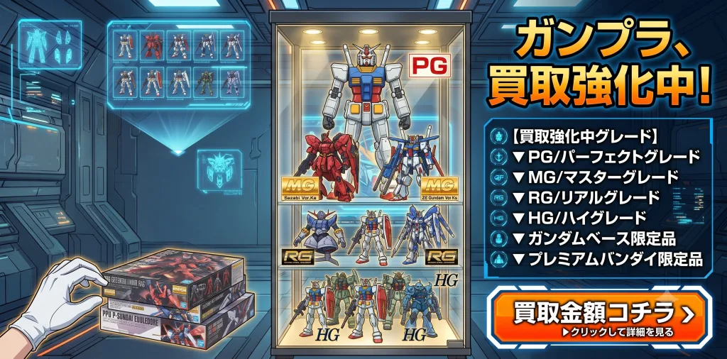 HG・MG・RG・PG買取金額ページリンク